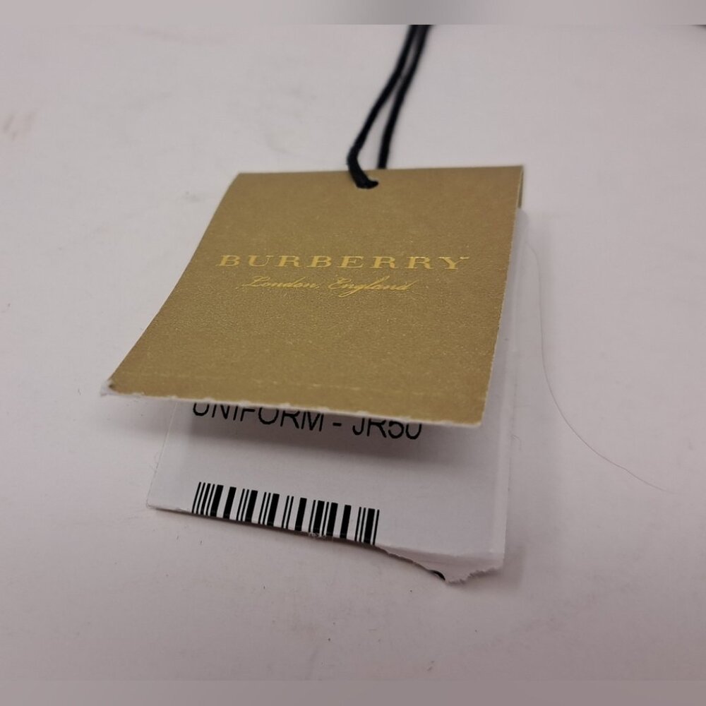 Burberry Men's 100% Silk Square Tie Slim Fit Black Made in Italy 52" Uniform - Picture 13 of 13